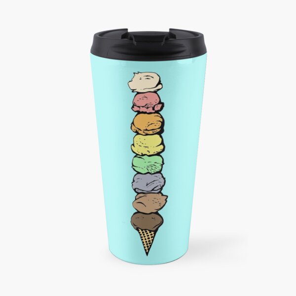 Giant Rainbow Ice Cream Cone - Single Travel Mug
