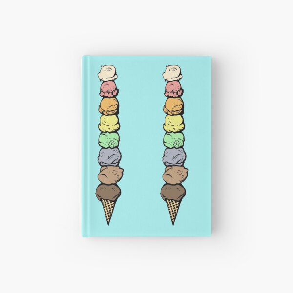 Giant Rainbow Ice Cream Cone - Single Hardcover Journal