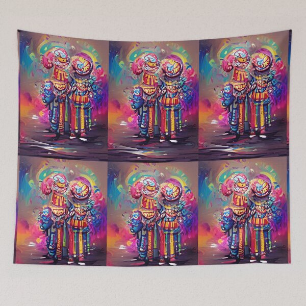 Item preview, 2 COLURFUL ( COLORFUL ) CLOWNS designed and sold by sailorsam1805.