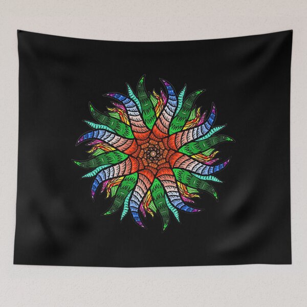 Item preview, Colorful Pattern Plant Mandala designed and sold by digitaldraw4you.