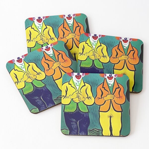 Item preview, 2 COLOURFUL (COLORFUL )  VAN GOGH STYLE CLOWNS designed and sold by sailorsam1805.