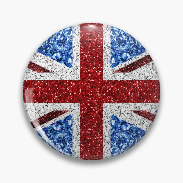 Item preview, UK flag red blue white faux sparkles glitters United Kingdom British Union Jack (Photo of Glitter - Not Reflective) designed and sold by PLdesign.