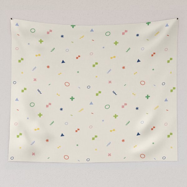 Item preview, Happy happens abstract minimal pattern memphis style designed and sold by ambrojit.