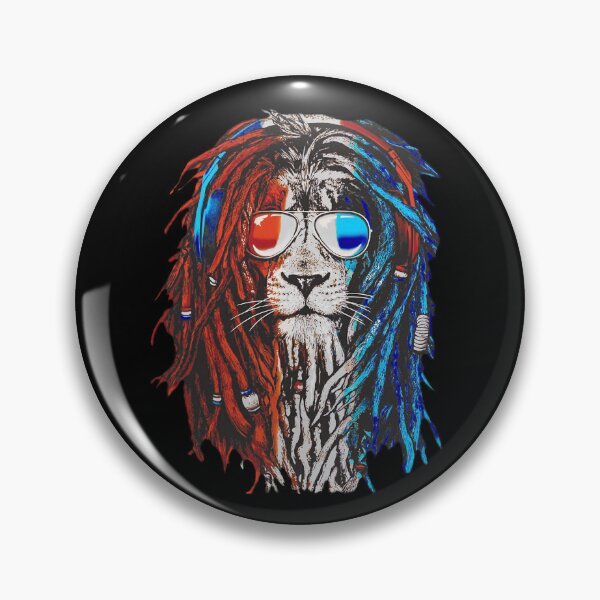 Item preview, Rastafari Lion Reggae Lover-Blue White Red designed and sold by MYZAK HRM.