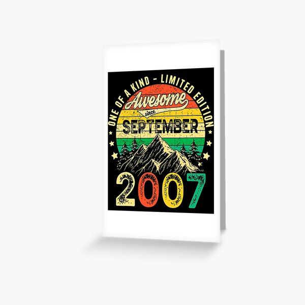 Item preview, 15 Year Old Gifts Awesome Since September 2007 15th Birthday designed and sold by outlandishgastr.