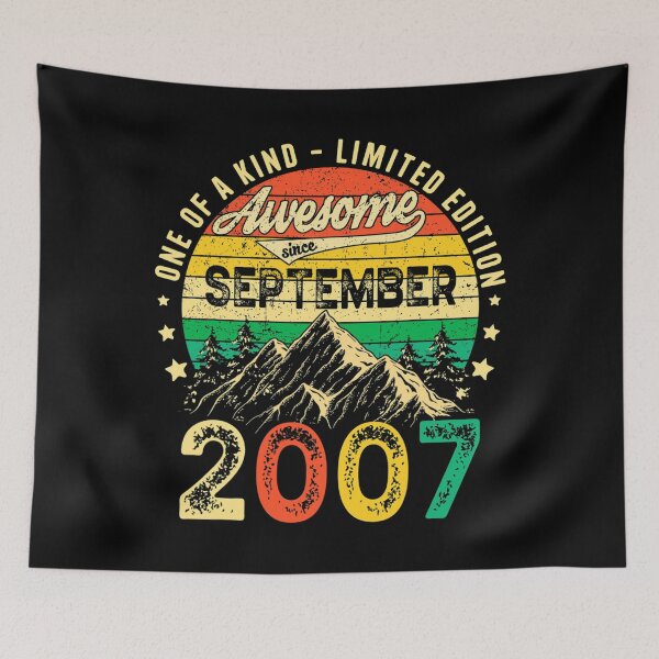Item preview, 15 Year Old Gifts Awesome Since September 2007 15th Birthday designed and sold by outlandishgastr.