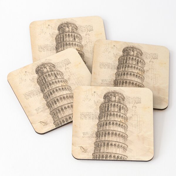 Item preview, Pisa Leaning Tower Vintage Sketch designed and sold by werdantem.