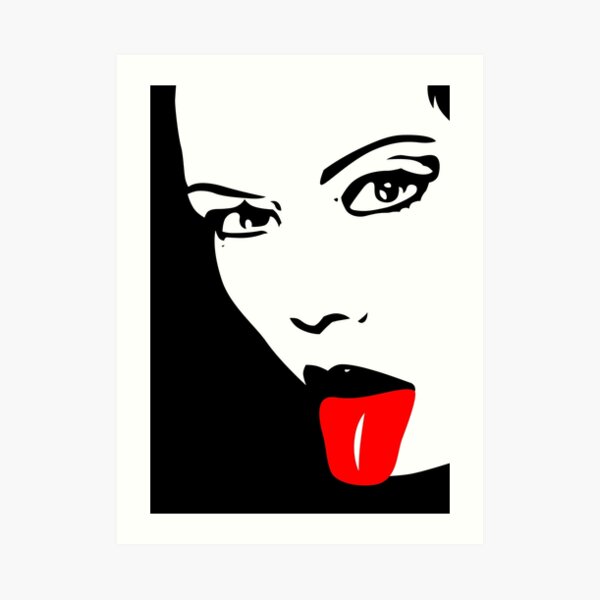 Tongue Fetish 6 Art Print