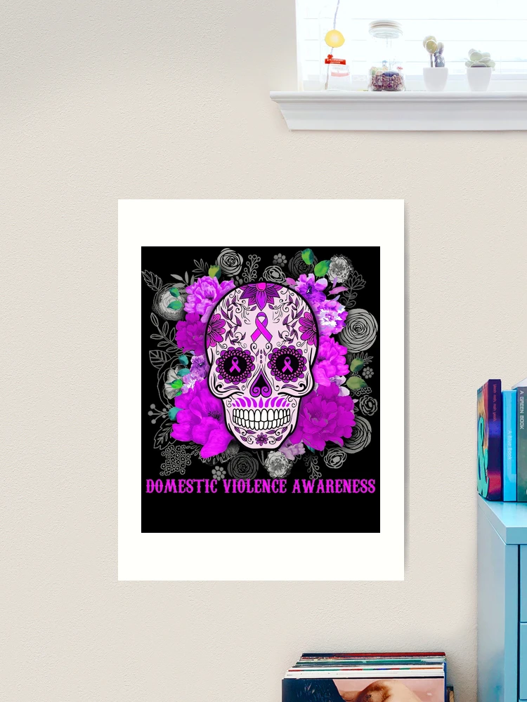 Domestic Violence Awareness Survivor Sk DOMESTIC VIOLENCE AWARENESS  Survivor Skull Flower Gift' Art Print for Sale by TerrellOneal | Redbubble