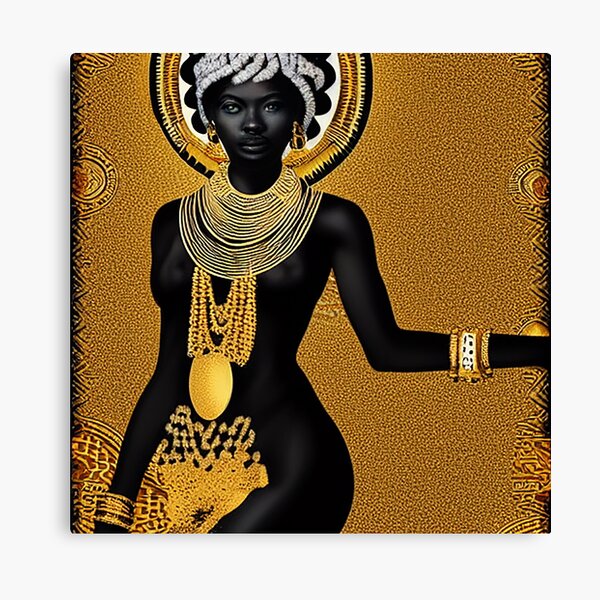 The Embrace: Afrocentric black art. Original canvas art by Oya Arts