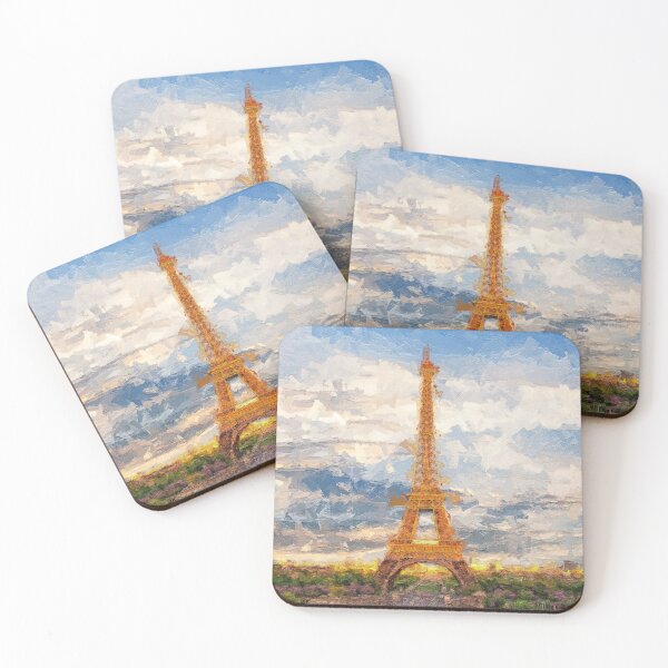 Item preview, Vintage Eiffel Tower Oil Painting designed and sold by werdantem.