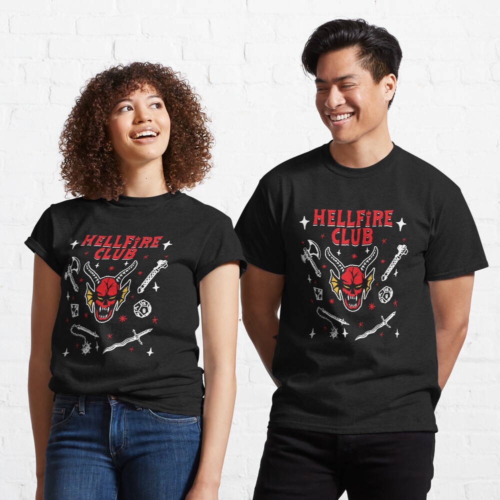 Stranger Things - Hellfire Club Baseball T-Shirt - Shirtstore