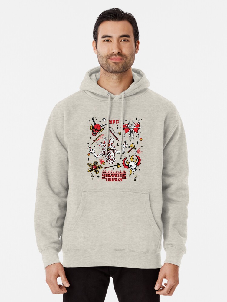 Stranger Things 4 Upside Down Beasties Collage | Pullover Hoodie