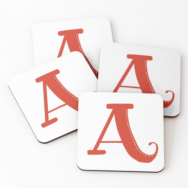 Item preview, Letter A Red initial monogram alphabet A capital designed and sold by Antique-Gifts.