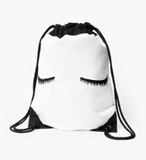 eye lashes Sticker Drawstring Bag