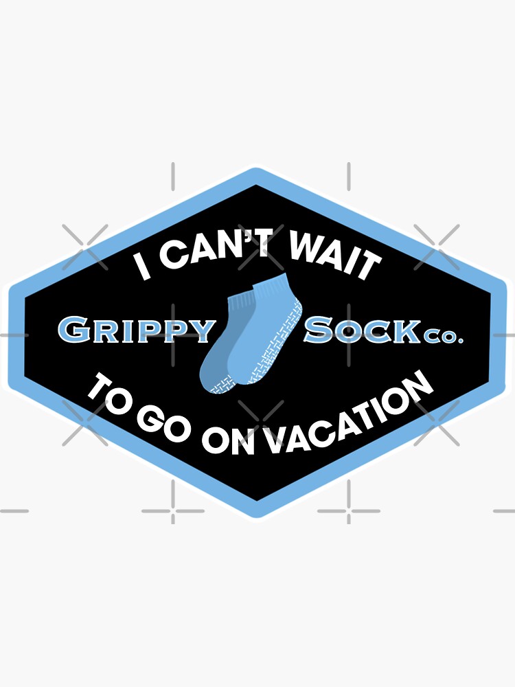 Grippy Sock Vacation | Sticker