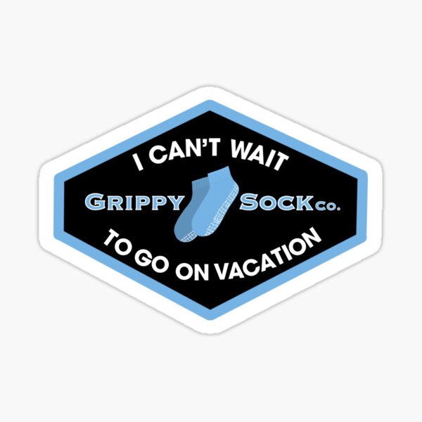 Grippy Sock Vacation Sticker for Sale by kjshouse