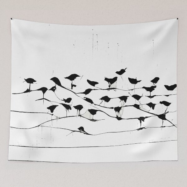 Item preview, Birds on a powerline designed and sold by digital-viking.