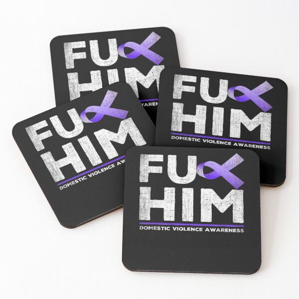 Aperçu de l'œuvre Sensibilisation à la violence domestique : « Fuck Him With Purple Ribbon » créée et vendue par heckforddewey.