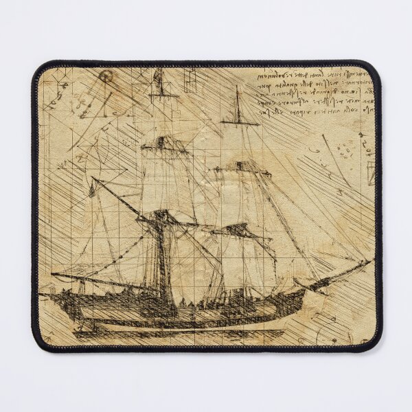 Item preview, Vintage Sail Ship Sketch designed and sold by werdantem.