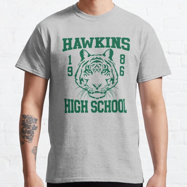 Stranger Things 4 Hawkins High School Green Tiger Logo Shirt - Best Seller  Shirts Design In Usa