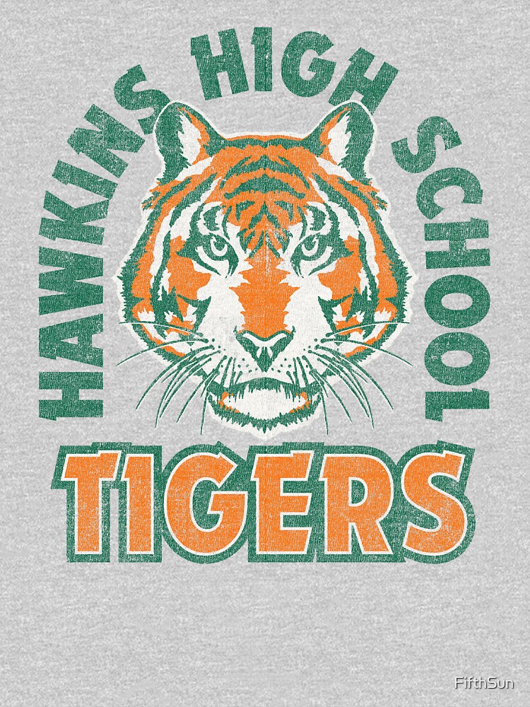 Stranger Things Hawkins Tigers Faded Logo