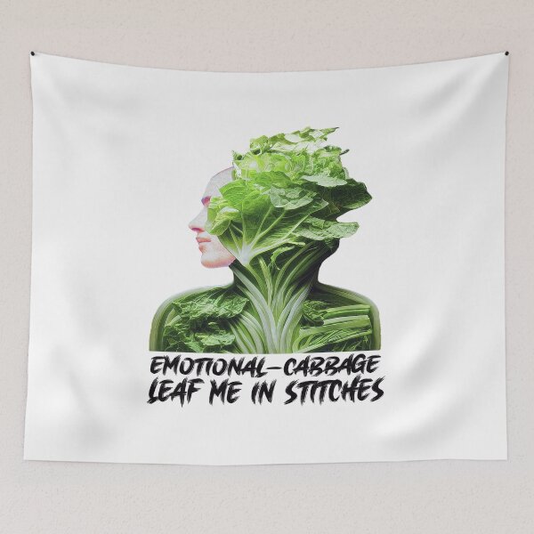 Item preview, Emotional Cabbage. Leaf me in Stitches Cabbage to Laugh Vegans - Eat emotionally designed and sold by Rocky Mountain Artistry.
