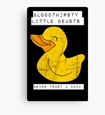 Never trust a duck Canvas Print