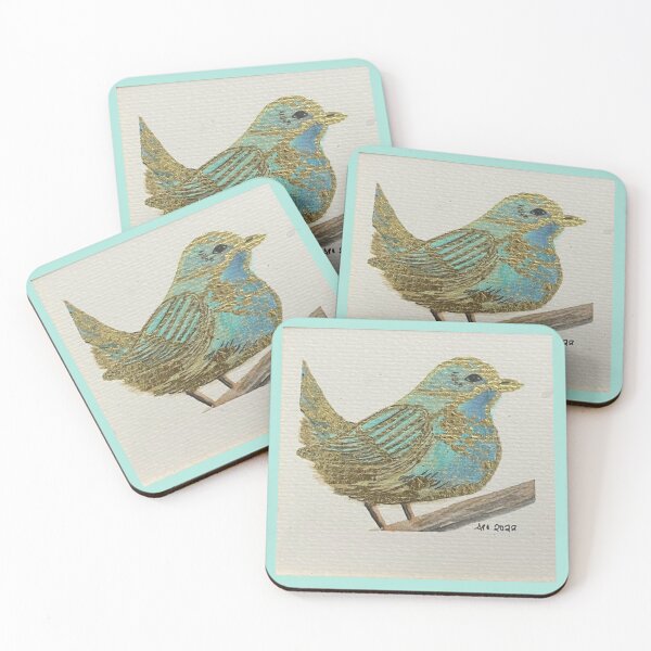 Item preview, Gold leaf bird designed and sold by Anastasia Post.