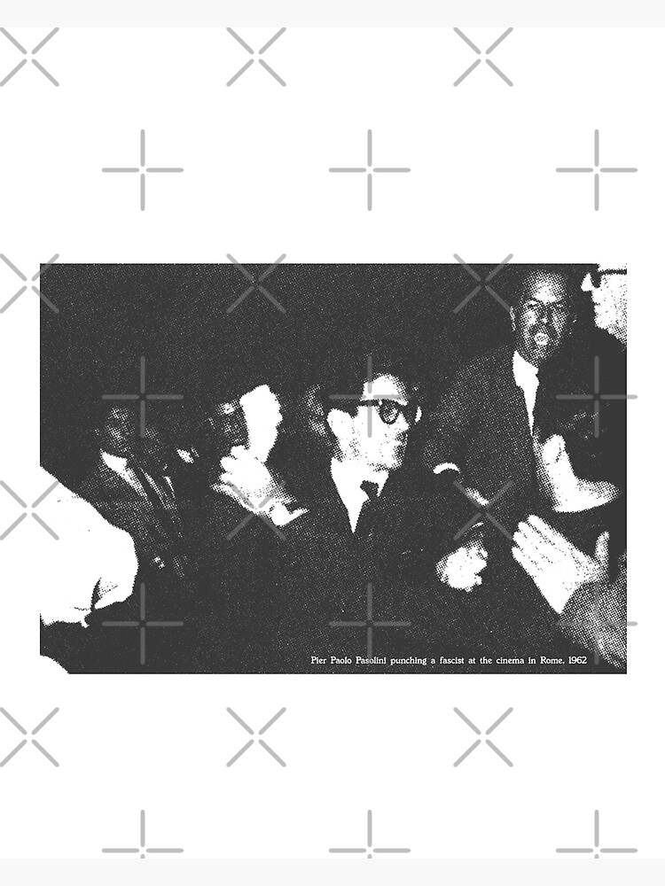 Pier Paolo Pasolini punches a young fascist in front of the cinema
