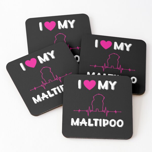 Item preview, Maltipoo Heartbeat Dog Gift Dog Mom Dog Dad Dogs designed and sold by Lenny Stahl.