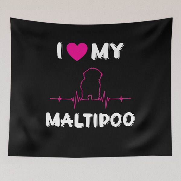 Item preview, Maltipoo Heartbeat Dog Gift Dog Mom Dog Dad Dogs designed and sold by Lenny Stahl.