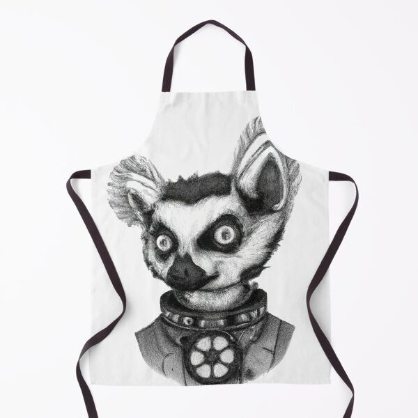 Item preview, Steampunk Black-and-White Ruffled Lemur designed and sold by SteamedpunkVegg.
