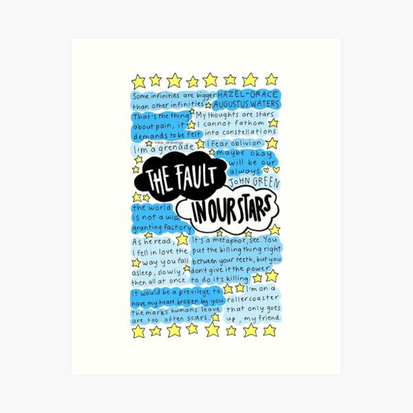 Item preview, The Fault In Our Stars quotes collage designed and sold by miasdrawings.