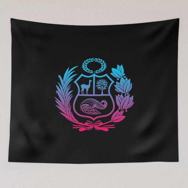 Item preview, Shield Peru celeste-fuchsia designed and sold by Betuzo.