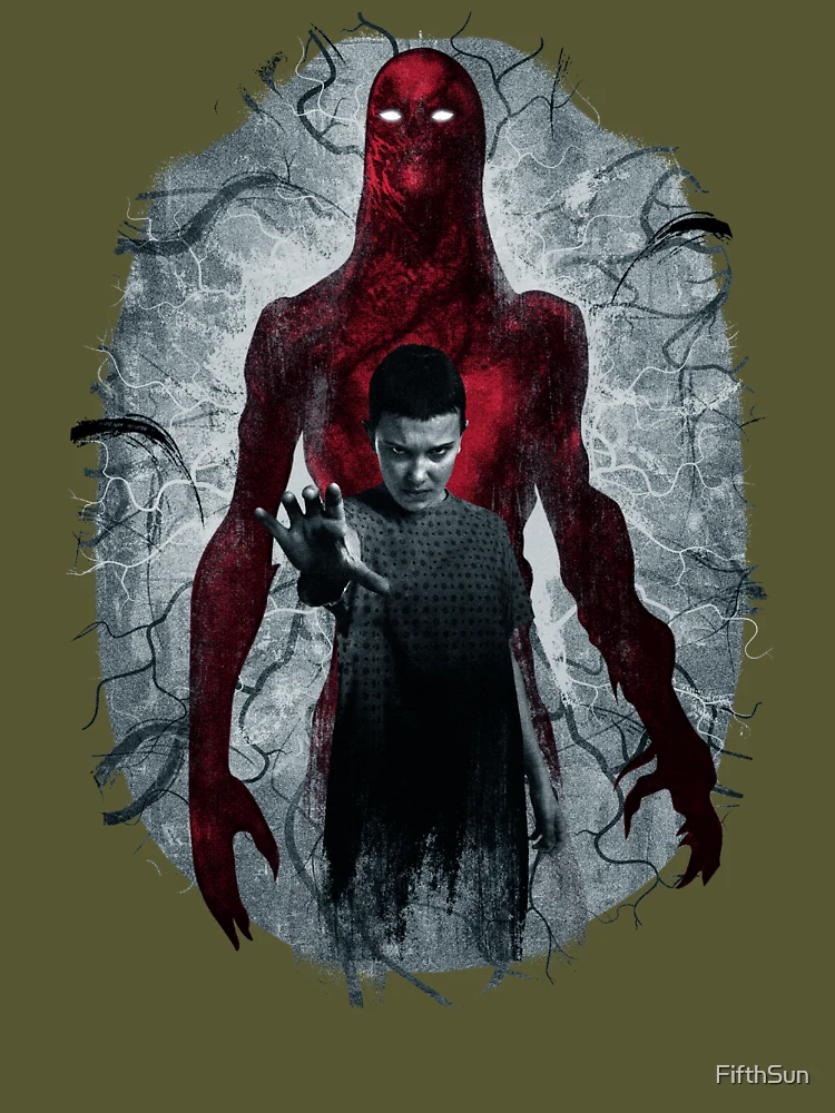 Stranger Things 4 Eleven & Vecna Silhouette T-Shirt - Online Shoping