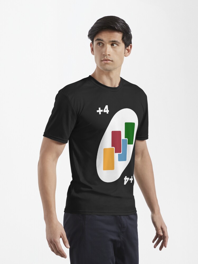 Uno Card Game Draw Four Active T-Shirt for Sale by ibiprint