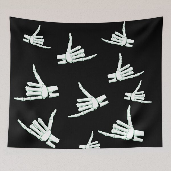 Item preview, Spooky Skeleton Hand Aesthetic Tiles Green designed and sold by Vedeme.