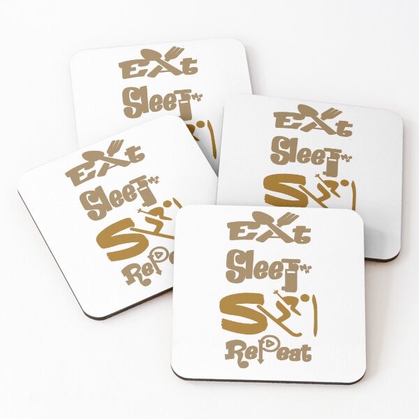 Item preview, Eat sleep ski repeat, designed and sold by Chakilogy.