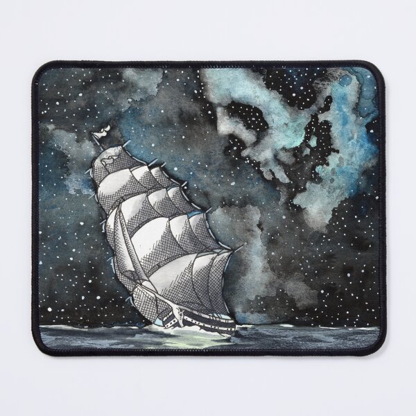 Item preview, haunted skull and clipper ship designed and sold by MarkADArt.