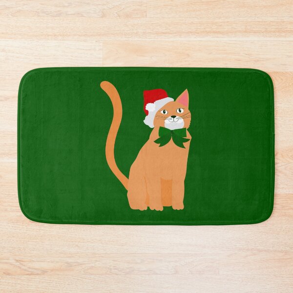 Item preview, christmas santa claus hat orange cat  designed and sold by Gossip Rag.