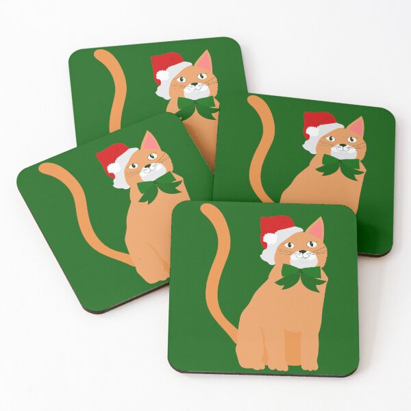 Item preview, christmas santa claus hat orange cat  designed and sold by Gossip Rag.
