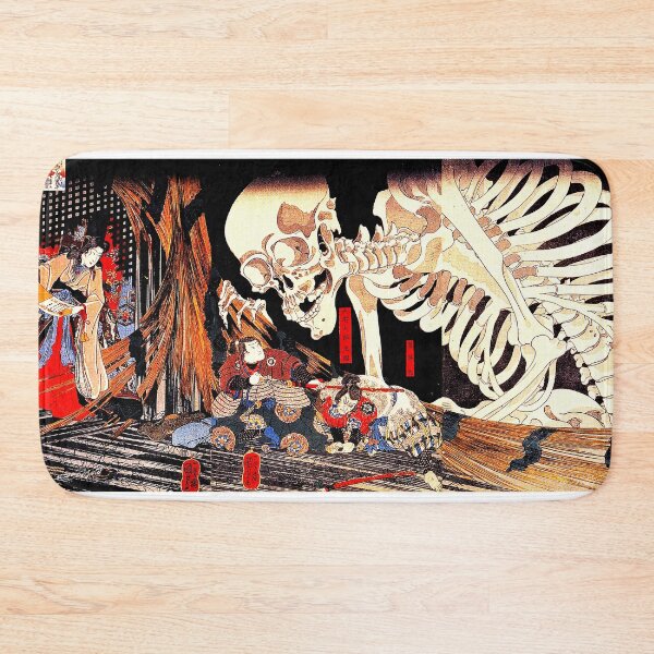 Item preview, Kuniyoshi Mitsukini Defying the Skeleton, Japan art, Halloween designed and sold by wrapa04.