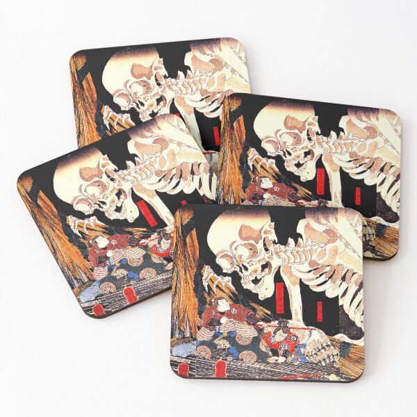 Artikelvorschau, Kuniyoshi Mitsukini Trotzt dem Skelett, japanische Kunst, Halloween entworfen und verkauft von wrapa04.