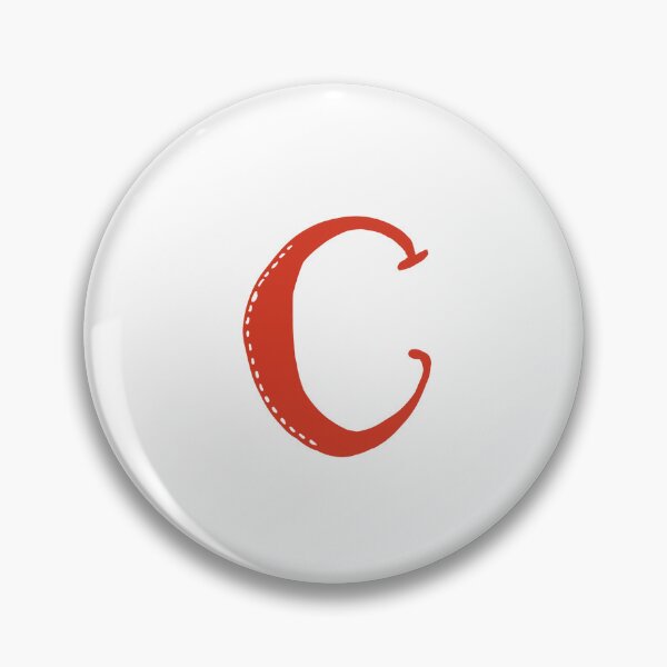 Item preview, Letter C Red initial monogram alphabet capital c designed and sold by Antique-Gifts.