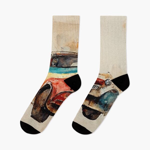 Item preview, vintage vehicles watercolor designed and sold by shokA Design.