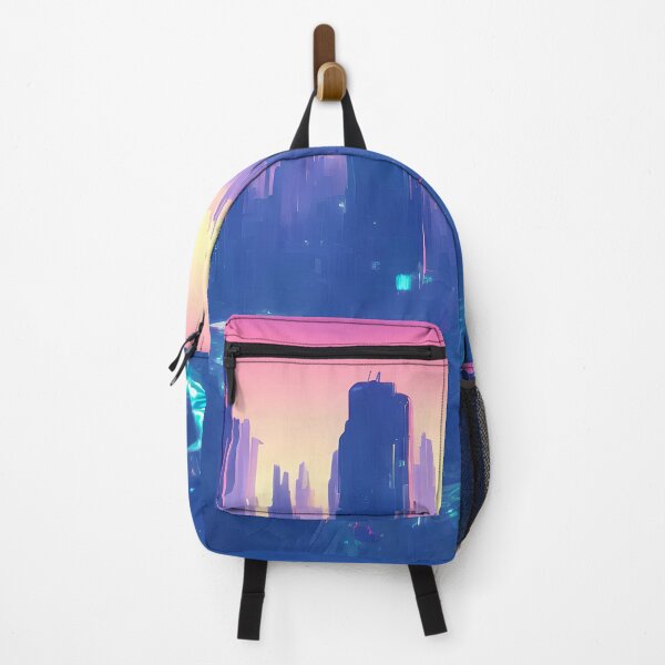 Item preview, Futuristic city landscape at sunset designed and sold by Binary-Ko.