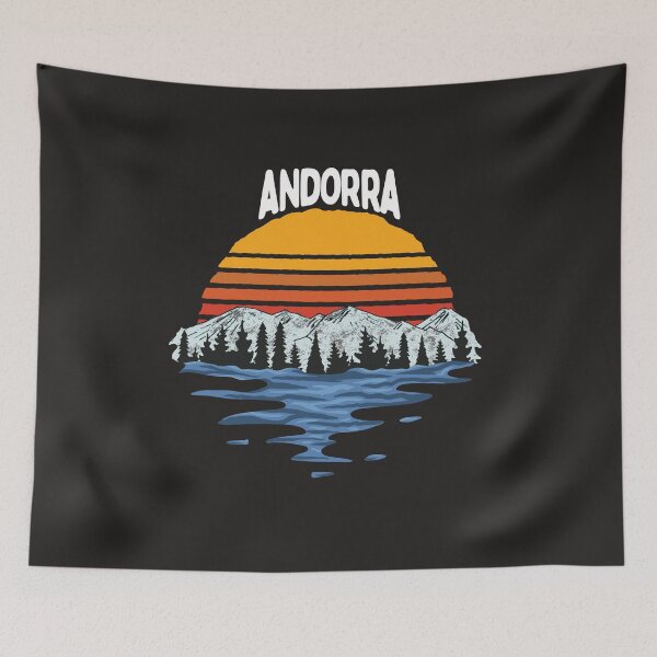 Item preview, Andorra Country Retro Sunset Art designed and sold by MrEddie10.
