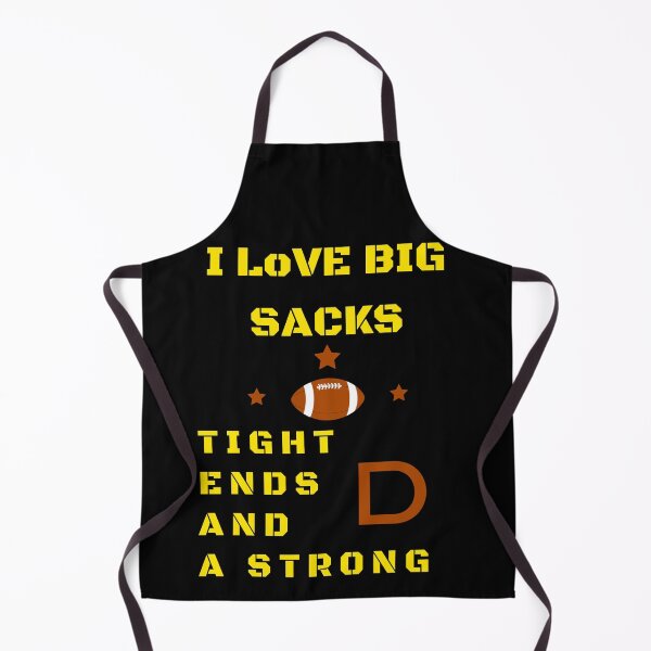 Item preview, I Love Big Sacks Tight Ends And A Strong D Essential T-Shirt designed and sold by Sam-Roth ⭐⭐⭐⭐⭐.