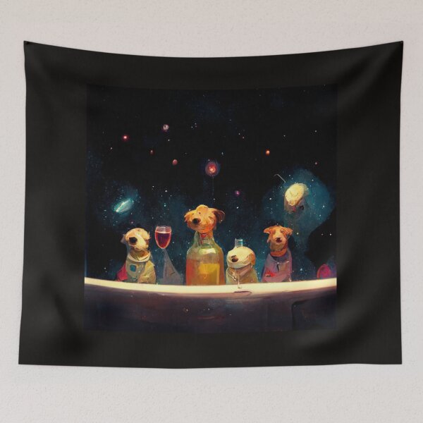 Item preview, Galactic Dog Wine Night designed and sold by Danielle Fay.